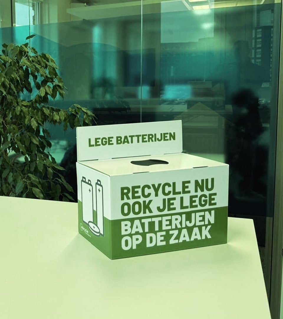 Batterij Bewaarbox op kantoor — Wecycle voor bedrijven